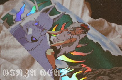 GHIBLI MONONOKE SPOT HOLOGRAPHIC STICKER/DECAL ANIME