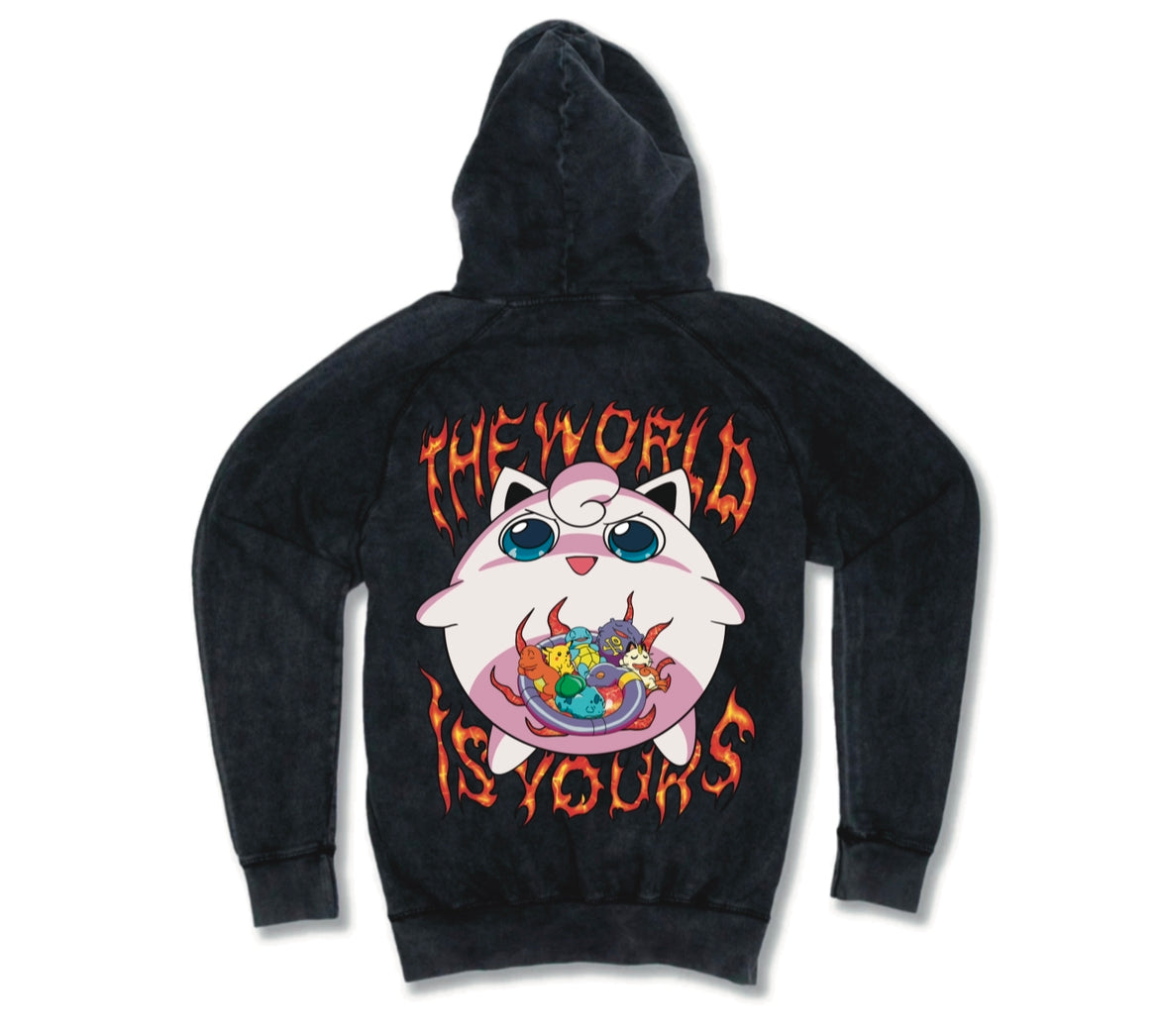 JIGGLE WORLD VINTAGE ANIME HOODIE GINZA GEAR